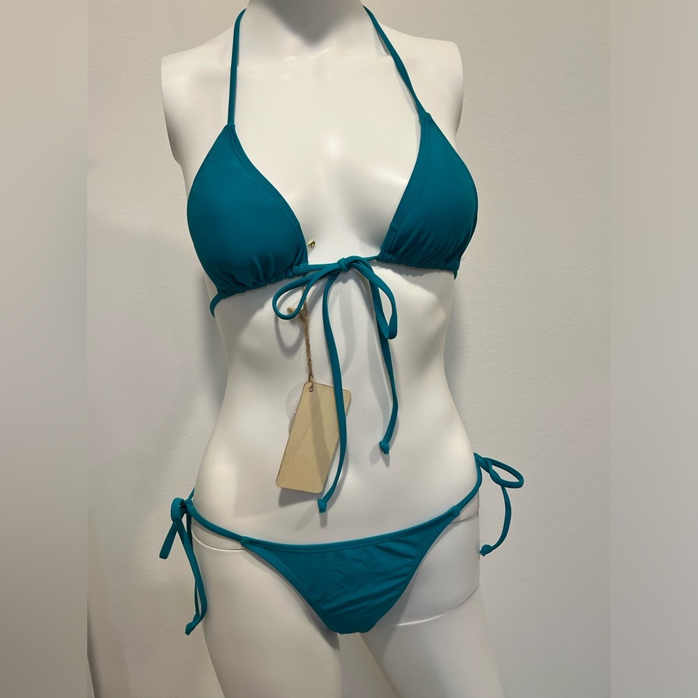 Cabana del Sol teal bikini sz M